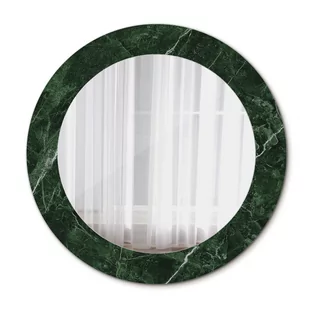 Nowoczesne Okrągłe Lustro Zielony marmur 60cm - Lustra - miniaturka - grafika 1