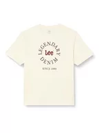 Koszulki męskie - Lee Legendary Circle Tee T-shirt męski, beżowy, XL - miniaturka - grafika 1