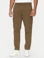 Spodnie męskie - BOSS Spodnie materiałowe Sisla-8 50530599 Khaki Regular Fit - miniaturka - grafika 1