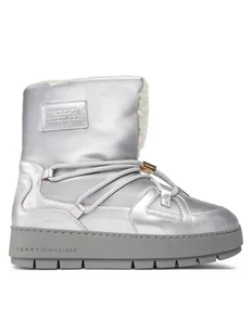Tommy Hilfiger Śniegowce Tommy Essential Silver Snowboot FW0FW07506 Szary - Śniegowce damskie - miniaturka - grafika 1