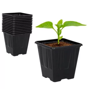 Plastikowe doniczki do rozsady 7x7x8 cm, 12 szt. 12 szt - Donice - miniaturka - grafika 1