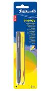 Długopisy - Zestaw 2szt długopis Energy K21 1mm niebie PELIKAN - miniaturka - grafika 1