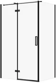 Kabiny prysznicowe - Cersanit Kabina PRYSZNICOWA CITY Z ZAWIASAMI CZARNA 120X90X195 LEWA TRANSP - miniaturka - grafika 1