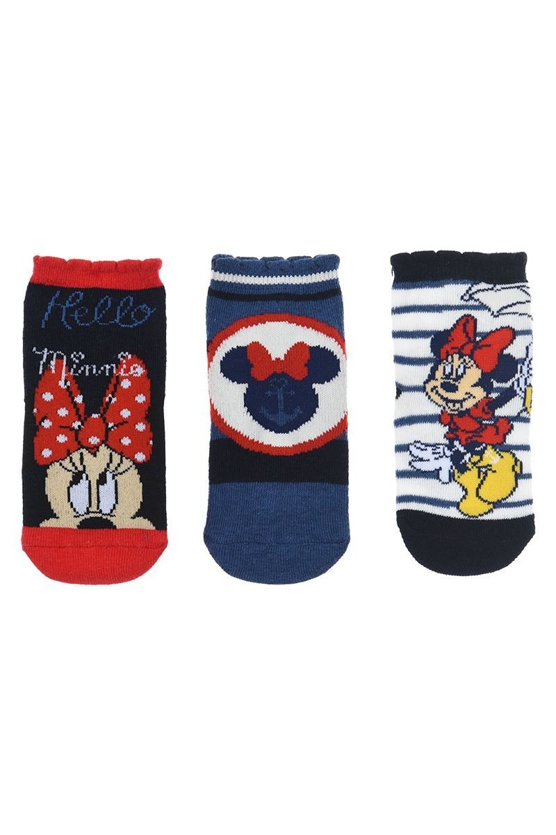 3 pary, skarpety niemowlęce, dla dziewczynki, Disney, Myszka Minnie, bawełna, rozmiar 68-80 cm
