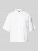 Koszule damskie - Bluzka koszulowa z detalem z logo - miniaturka - grafika 1