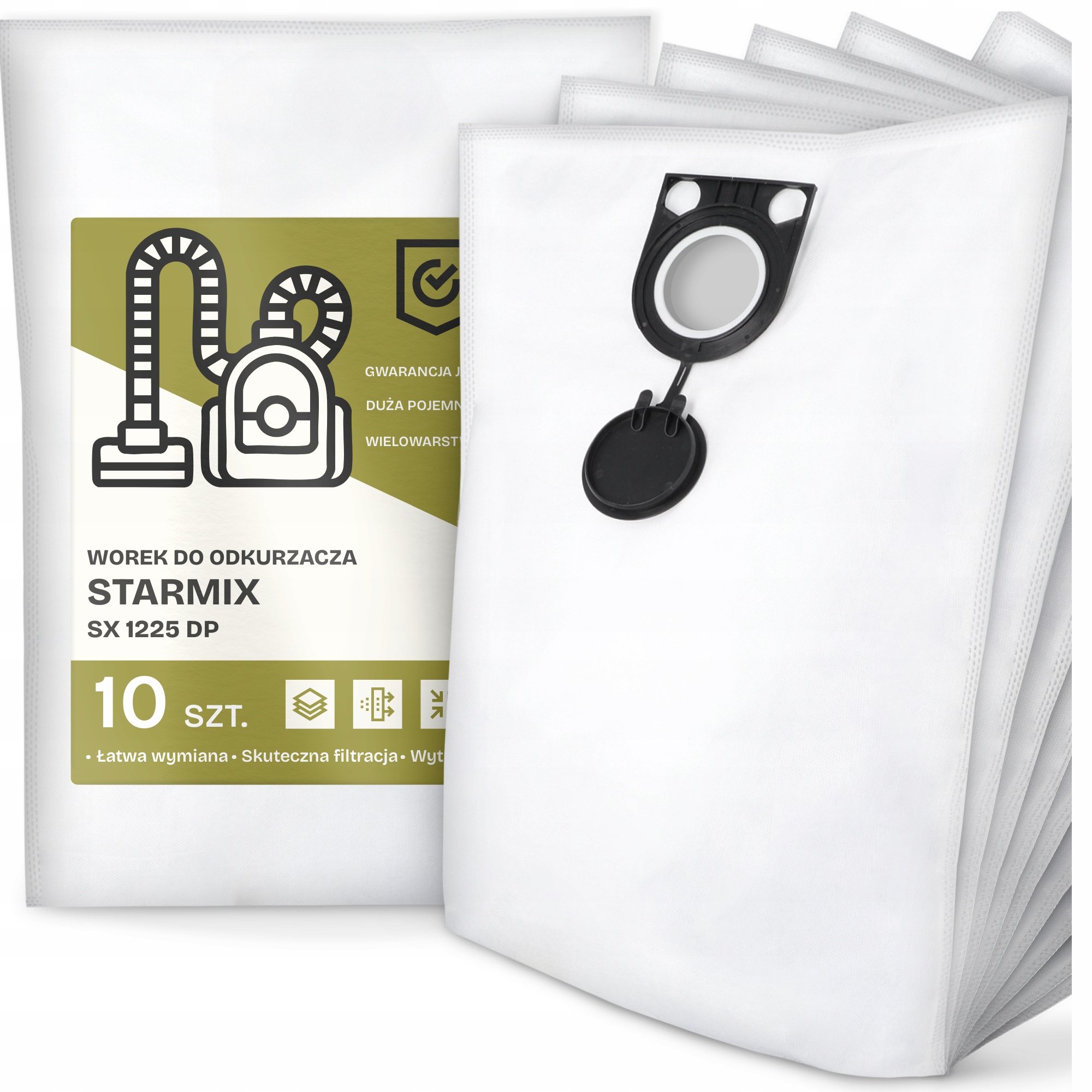 10x Worek do Odkurzacza Starmix Sx 1225 Dp Syntetyczny Tekstylny Worki G9