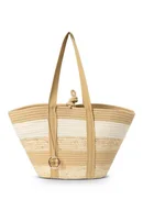 Torebki damskie - Pleciona torba plażowa NOBO w paski - Nobo - miniaturka - grafika 1