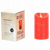 Świece - CZERWONA ŚWIECA WOSKOWA LED ADWENT RORATY TIMER - miniaturka - grafika 1