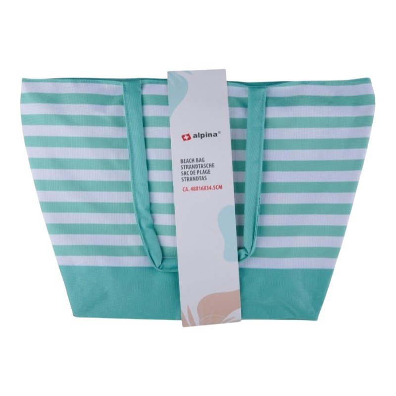TORBA PLAŻOWA NA BASEN DUŻA TOREBKA NA ZAKUPY I RĘCZNIKI TURKUSOWA ALPINA