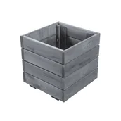 Kwietniki - Kwietnik drewniany 40 x 39 x 40 cm szary - miniaturka - grafika 1
