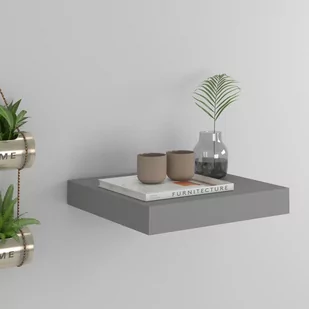 vidaXL vidaXL Wisząca półka ścienna, szara, 23x23,5x3,8 cm, MDF - Półki do salonu - miniaturka - grafika 1