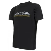 Koszulki sportowe męskie - Koszulka męska Sensor Merino Wool Active PT Hory Rozmiar: XL / Kolor: czarny - miniaturka - grafika 1