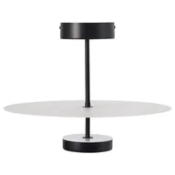 Lampy sufitowe - Lampa wisząca LED metalowa z pilotem czarna AFRAM - miniaturka - grafika 1