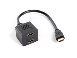 Lanberg Adapter HDMI-A (M) -> HDMI-A (F) x2 splitter 20cm AD-0019-BK - Adaptery i przejściówki - miniaturka - grafika 2