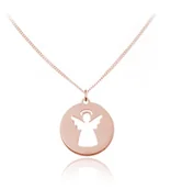 Biżuteria religijna - Naszyjnik Aniołek - rose gold - miniaturka - grafika 1