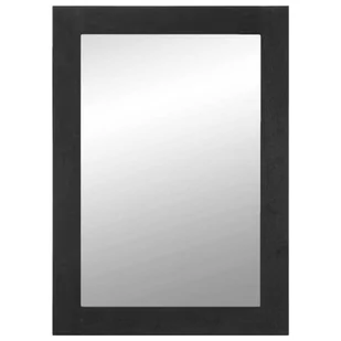 vidaXL Lustro łazienkowe czarne 50x70x2,5 cm materiał drewnopochodny i mosiądz - Lustra - miniaturka - grafika 1