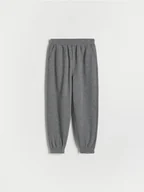 Spodnie i spodenki dla dziewczynek - Reserved - Spodnie dresowe z metaliczną nitką - ciemnoszary - miniaturka - grafika 1