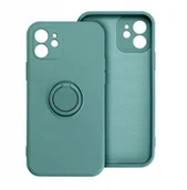 Etui i futerały do telefonów - Futerał SILICONE RING do XIAOMI Redmi Note 14 4G GLOBAL - 164,84mm x 78,15mm x 8,16mm zielony - miniaturka - grafika 1