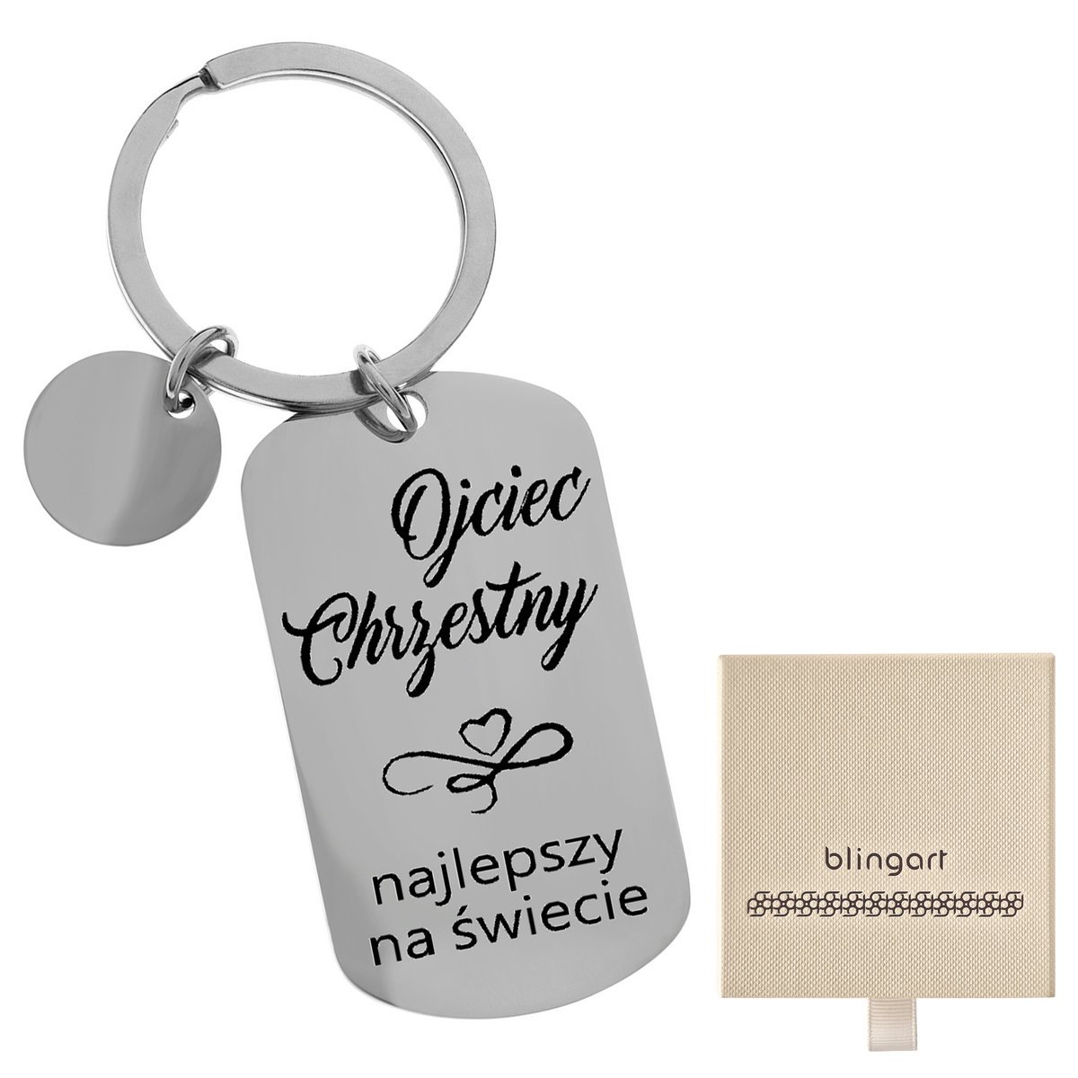 Brelok do kluczy z GRAWEREM zawieszka NIEŚMIERTELN