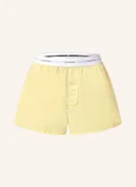 Piżamy damskie - Calvin Klein Szorty Od Piżamy Cotton Poplin gelb - miniaturka - grafika 1