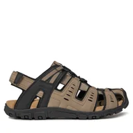 Sandały męskie - Sandały Geox Uomo Sandal Strada U4524C 000EK C6738 Brązowy - miniaturka - grafika 1