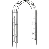 Kratki i pergole - Pergola metalowa czarna wys. 240cm - miniaturka - grafika 1