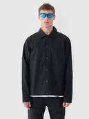 Kurtki męskie - 4F Kurtka przejściowa koszulowa męska - czarna XXL - miniaturka - grafika 1