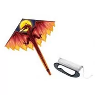 Zabawki i gry sportowe - Duży latawiec Smok czerwony 170x130cm Leantoys - miniaturka - grafika 1