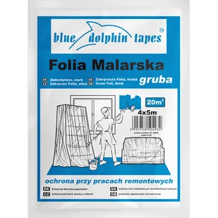 Blue Dolphin folia GRUBA 4 x 5 m - Folie i taśmy malarskie - miniaturka - grafika 1