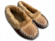 Kapcie damskie - Bambosze Góralskie Ciepłe Kapcie Mokasyny r.38 - miniaturka - grafika 1