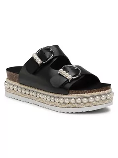 Espadryle damskie - Deezee Espadryle WS210407-01 Czarny - grafika 1