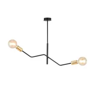 Lampy sufitowe - Emibig BOLT 2 BLACK/GOLD 1125/2 nowoczesna lampa sufitowa żyrandol złote elementy 1125/2 - miniaturka - grafika 1