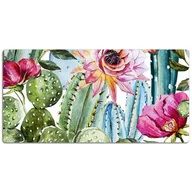 Podkładki na biurko - Mata ochronna na biurko Kolorowe kaktusy 120x60 cm, Dywanomat - miniaturka - grafika 1