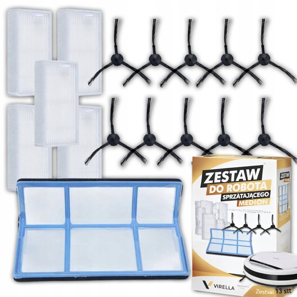 DUŻY ZESTAW AKCESORIÓW FILTRY SZCZOTKI DO MEDION MD 18500 18600 18501 16192
