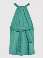 Sukienki i spódniczki dla dziewczynek - United Colors Of Benetton Sukienka letnia 3LHACV003 Zielony Regular Fit - miniaturka - grafika 1