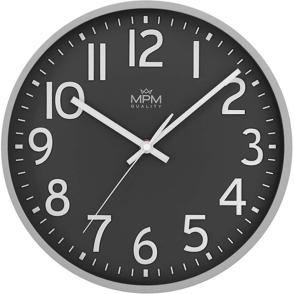 Zegar ścienny MPM E01.4505.9290 29 cm szary cichy .