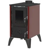 Piece wolnostojące - Piec kominek kuchnia żeliwny koza z fajerką płytą grzewczą 9-10kW (kolor: bordowy, średnica wylotu spalin: 130mm) - spełnia anty-smogowy EkoProjekt 99682733 - miniaturka - grafika 1