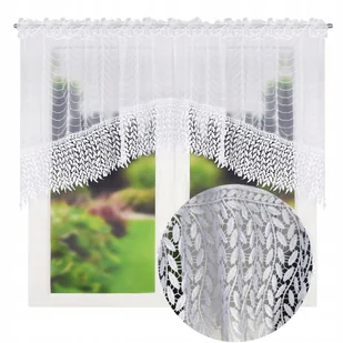 FIRANA GOTOWA Z GIPIURA ZAZDROSTKA do KUCHNI FIRANKA na TASMIE MARKIZETA - Firany - miniaturka - grafika 1