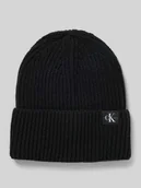 Czapki dla dzieci - Czapka z dzianiny z detalem z logo - miniaturka - grafika 1