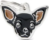 Odblaski i adresówki - Zawieszka Adresówka Identyfikator z grawerem dla psa Chihuahua Black - miniaturka - grafika 1