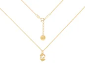 Naszyjniki - Pozłacany choker pancerka ze znakiem zodiaku Ryby - miniaturka - grafika 1