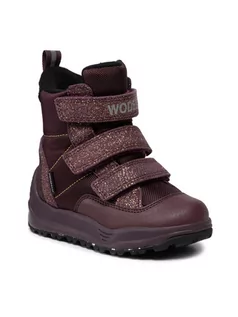 Buty dla dziewczynek - Woden Śniegowce Adrian Boot Pearl WK9053-780 Fioletowy - grafika 1