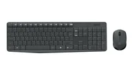Zestawy myszka + klawiatura - Logitech MK235 Wireless Keyboard and Mouse Combo klawiatura USB QWERTZ Słowacki Szary 920-008031 - miniaturka - grafika 1