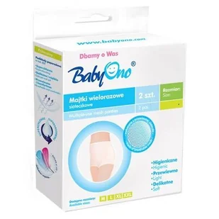 BabyOno Wielorazowe majtki siateczkowe rozmiar XXL 503/XXL - Akcesoria do karmienia - miniaturka - grafika 1