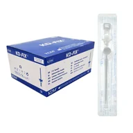 Meble i wyposażenie gabinetów medycznych - Wenflon biały 17G 1,5mm x 45mm kaniula dożylna KD-Fix 50szt - miniaturka - grafika 1