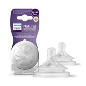 Smoczki do butelek - Philips Avent Smoczek Natural Responsywny 6m+ kaszka 2 szt. SCY966/02 RESPONSE - miniaturka - grafika 1