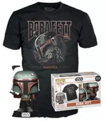 Figurki kolekcjonerskie - star wars - pop n° 462 - boba fett metal effect + tee (s) - miniaturka - grafika 1