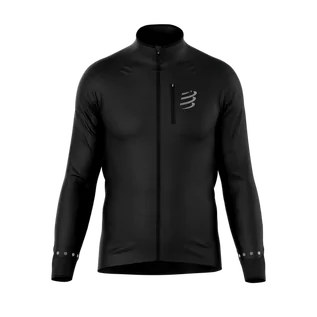 Kurtki męskie - COMPRESSPORT Kurtka biegowa męska HURRICANE WINDPROOF JACKET black - grafika 1