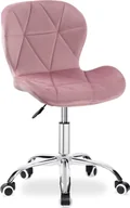 Fotele - Fotel obrotowy Spiner chrom różowy - miniaturka - grafika 1