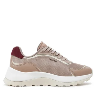 Sneakersy Calvin Klein Runner HW0HW02221 Beżowy - Sneakersy damskie - miniaturka - grafika 1